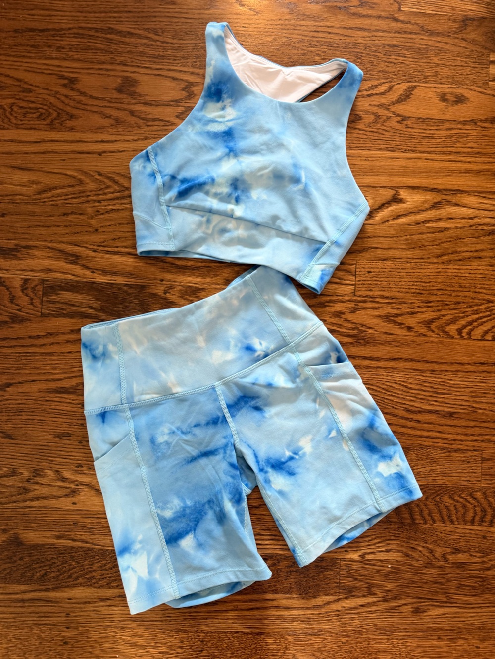 Zella Light Blue Tie-Dye Active Set